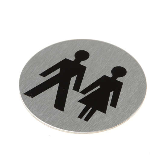Afbeeldingen van Pictogram rvs zelfkl.75mm Dames/Heren