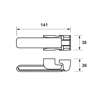 Afbeeldingen van Axa Kierstandhouder RVS SKG-V blister 7351-20-81