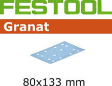 Afbeeldingen van Festool Schuurstrook Granat 80 x 133mm P80 doos van 10 stroken