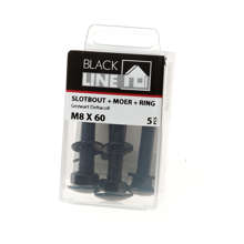 Afbeeldingen van Slotbouten zwart m8X60 Verpakt per 5 stuks