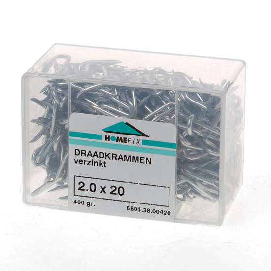 Afbeeldingen van HoenderdaalDraadkram verzinkt 400 gram 2.0 x 20mm