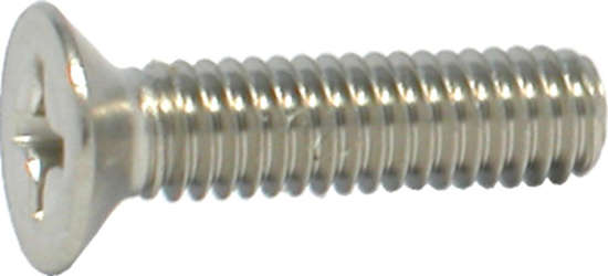 Afbeeldingen van Metaalschroef roestvaststaal platte kop phillips M8 x 20mm