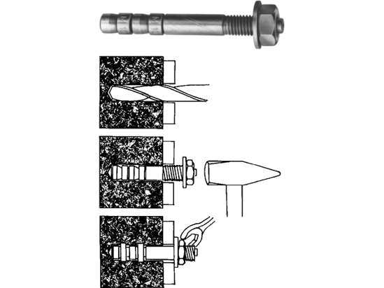 Afbeeldingen van Doorsteekanker S-KA m16 x 208mm dikte 95mm