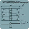 Afbeeldingen van Axa Heavy Duty Veiligheidsschijflager scharnier topcoat gegalvaniseerd 114 x 175 x 3mm SKG*** 1847-17-23/V