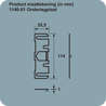 Afbeeldingen van Axa Onderlegplaat 1mm kunststof wit voor Heavy Duty scharnier 114 x 89mm 1140-01-95