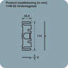 Afbeeldingen van Axa Onderlegplaat 2mm kunststof wit voor Heavy Duty scharnier 114 x 89mm 1140-02-95