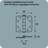 Afbeeldingen van Axa Smart Veiligheidsscharnier ronde hoeken los gestort topcoat gegalvaniseerd 89 x 89 x 3mm SKG*** 1607-09-23/7