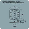 Afbeeldingen van Axa Smart veiligheidsscharnier ronde hoeken RVS 89 x 89 x 3mm SKG*** 1617-09-81/VE