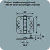 Afbeeldingen van Axa Smart Veiligheidsschijflagerscharnier topcoat gegalvaniseerd 89 x 89 x 3mm SKG*** 1647-09-23/7V