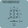 Afbeeldingen van Axa Scharnier ronde hoeken topcoat gegalvaniseerd 75 x 75mm 1105-24-23/E