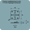 Afbeeldingen van Axa veiligheidsscharnier ronde hoeken los gestort topcoat gegalvaniseerd 76 x 76 x 2mm SKG** 1114-24-23/7KV