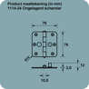 Afbeeldingen van Axa Veiligheidsscharnier ronde hoeken RVS 75 x 75mm SKG** 1114-24-83/7KV