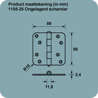 Afbeeldingen van Axa Scharnier ronde hoeken los gestort topcoat gegalvaniseerd 89 x 89 x 2.4mm 1105-25-23/7K