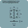 Afbeeldingen van Axa Kogellagerscharnier topcoat gegalvaniseerd 76 x 76mm 1531-24-23/E