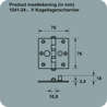 Afbeeldingen van Axa Veiligheidskogellagerscharnier topcoat gegalvaniseerd 76 x 76mm SKG*** 1541-24-23/VE