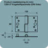 Afbeeldingen van Axa Veiligheidskogelstiftpaumelle topcoat gegalvaniseerd links 89 x 125 x 3mm SKG*** 1200-37-23/V4E