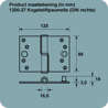 Afbeeldingen van Axa Veiligheidskogelstiftpaumelle topcoat gegalvaniseerd rechts 89 x 125 x 3mm SKG*** 1200-27-23/V4E