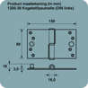 Afbeeldingen van Axa Veiligheidskogelstiftpaumelle topcoat gegalvaniseerd links 89 x 150 x 3mm SKG*** 1200-38-23/V4E