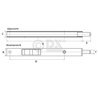 Afbeeldingen van Bascule kantschuif type 816 staal verzinkt 250 x 20 x 15mm 0602.947.2520