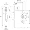 Afbeeldingen van Nemef Cilinder smaldeur loopslot type 55-50mm DIN links rechts