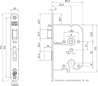 Afbeeldingen van Nemef Veiligheids Cilinder dag- en nachtslot deurslot PC55mm type 1279/17-50 DIN links