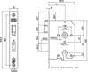 Afbeeldingen van Nemef Veiligheids Cilinder dag- en nachtslot deurslot PC55mm type 4119/17-50 DIN links