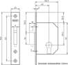 Afbeeldingen van Nemef Cilinder haakschootslot schuifdeurslot type 608/5 -40/pc DIN links rechts