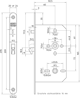 Afbeeldingen van Nemef badkamer/wc  schuifdeurslot 8x72mm type 624/17-60 DIN links rechts