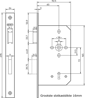 Afbeeldingen van Nemef Klavier dag- en nachtslot deurslot PC72mm type 666/4-kv-60 DIN rechts