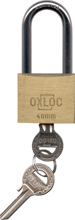 Afbeeldingen van Oxloc Hangslot cilinder messing hoge beugel 50mm 5080
