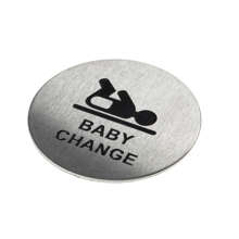 Afbeeldingen van Pictogram rvs zelfkl. 75mm Babykamer