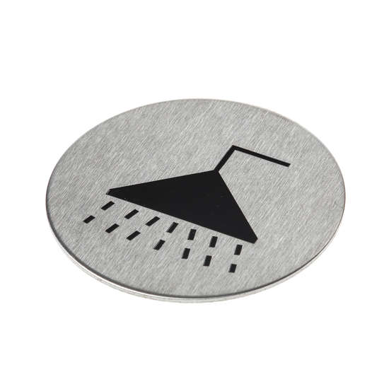 Afbeeldingen van Pictogram rvs zelfkl. 75mm Douche