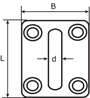 Afbeeldingen van Muurplaat verzinkt 597-4040E 40 x 40 x 5mm 8000.560.0540