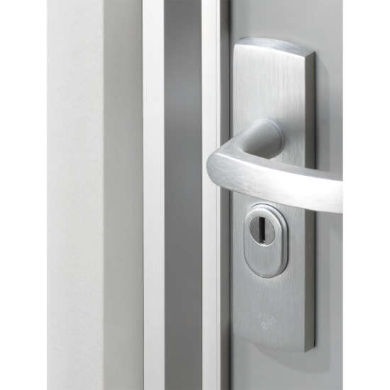 Afbeeldingen van Axa Deurbeveiligingsstrip M2-IN 235cm aluminium wit gelakt SKG* 7606-00-88