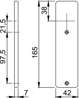 Afbeeldingen van Hoppe Kortschild, aluminium 202kp pc 72 zilver