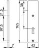 Afbeeldingen van Hoppe Kortschild, aluminium 202kp wc8x63 zilver