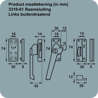 Afbeeldingen van Axa Raamsluiting met nok cilindersluiting links opbouw F2 3319-61-92/GE