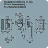 Afbeeldingen van Axa Raamsluiting met nok met drukknop afsluitbaar rechts opbouw F2 3320-51-92/E