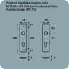 Afbeeldingen van Axa Klikschild Curve F1 sleutelgat 56mm 6210-30-11/56E