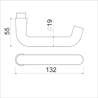 Afbeeldingen van Ami Deurkruk gatdeel, m6 getapt F1 356