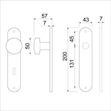 Afbeeldingen van Ami Knoplangschild, Knop 169/50 - Blind F1