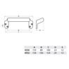 Afbeeldingen van Meubelgreep, aluminium/zilver 4550-02 110mm