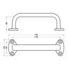 Afbeeldingen van Handgreep opschroevend, aluminium 4265-01 195mm