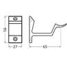 Afbeeldingen van Leuninghouder opschroevend, aluminium/zilver 3542-02