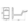 Afbeeldingen van Leuninghouder stokschroef, aluminium/zilver 3543-02