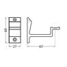 Afbeeldingen van Leuninghouder opschroevend, aluminium/zilver 3540-02