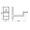 Afbeeldingen van Leuninghouder stokschroef, aluminium/zilver 3541-02