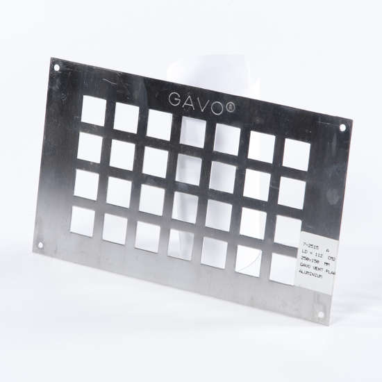 Afbeeldingen van Gavo Ventilatieplaat enkel rij aluminium 25 x 15cm