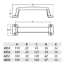 Afbeeldingen van Handgreep opschroevend, alu/naturel 4257-01 160mm