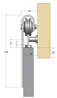 Afbeeldingen van Schuifdeurbeslag Rustic zwart 2000mm R80/20.